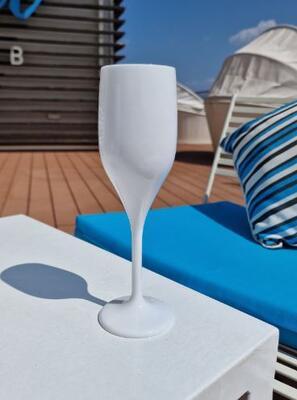 Champagne Flute Glass SAN-150cc in white color - 3